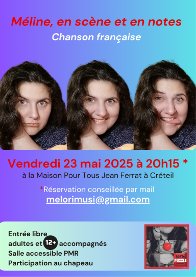Concert avec quelques chansons inédites de Méline Oriente